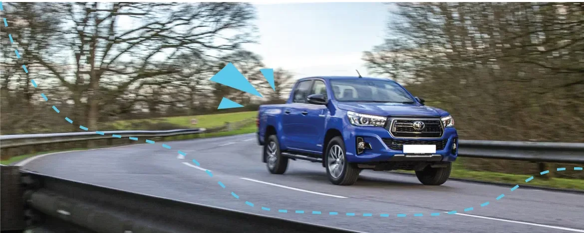 Blue Toyota Hilux
